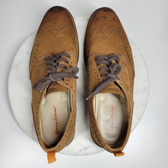 Tommy Bahama Elliott Wingtip Shoes Mens 13 Brown Leather Lace Up Dress Footwear main image 7
